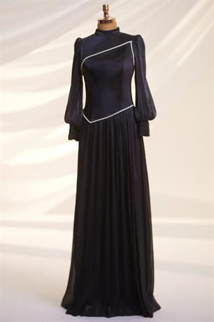 Lara Tesettür Abiye Siyah