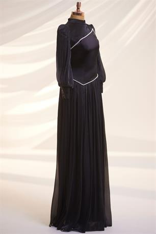 Lara Tesettür Abiye Siyah