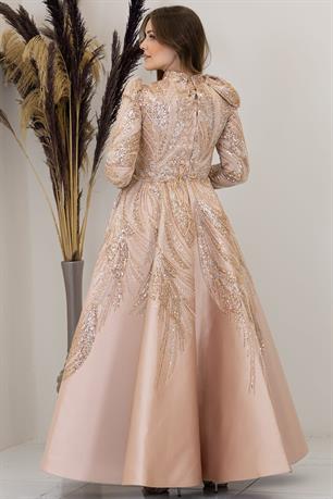 Larin Tesettür Abiye Gold