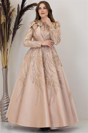 Larin Tesettür Abiye Gold