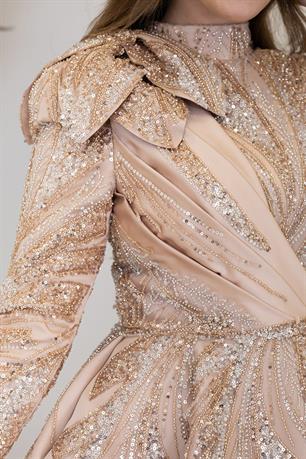 Larin Tesettür Abiye Gold