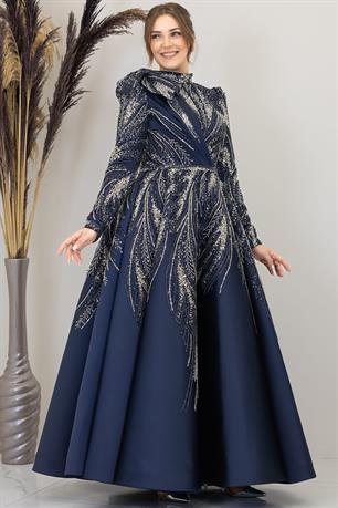 Larin Tesettür Abiye Gümüş