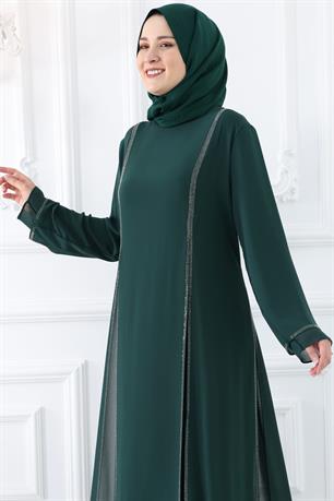 Lavin Tesettür Abiye Zümrüt