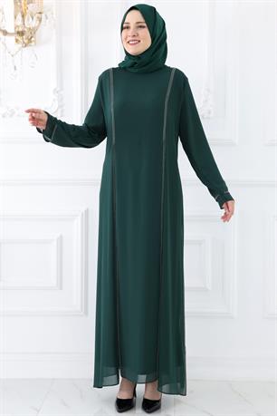 Lavin Tesettür Abiye Zümrüt