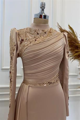 Leyla Tesettür Abiye Rose