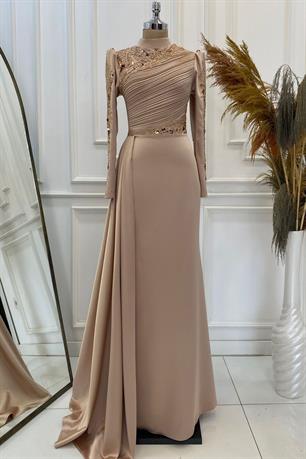 Leyla Tesettür Abiye Rose