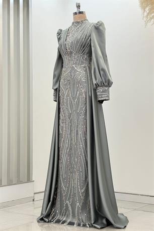 Lily Tesettür Abiye Mint