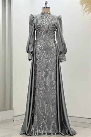 Lily Tesettür Abiye Mint