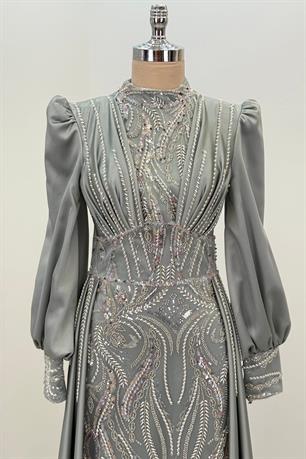 Lily Tesettür Abiye Mint