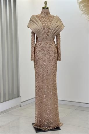 Lima Tesettür Abiye Gold