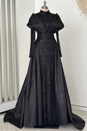 Lima Tesettür Abiye Siyah