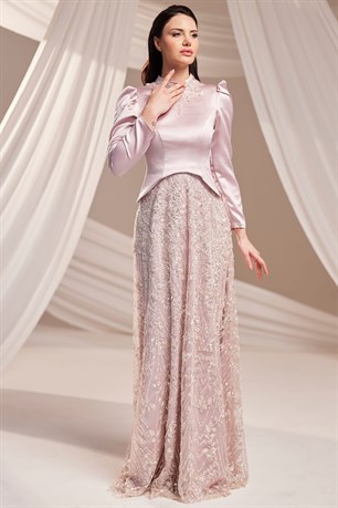 Liora Tesettür Abiye Pudra