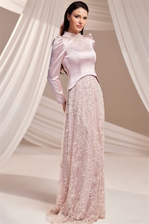 Liora Tesettür Abiye Pudra