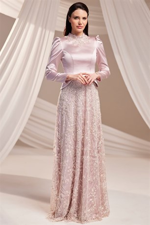 Liora Tesettür Abiye Pudra