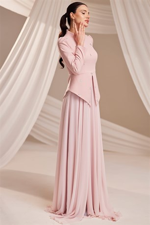 Lora Tesettür Abiye Pudra