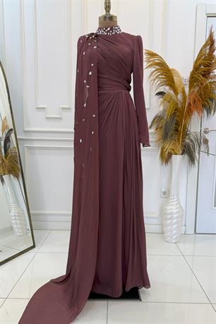 Mabel Tesettür Abiye Gül Kurusu