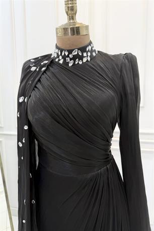 Mabel Tesettür Abiye Siyah