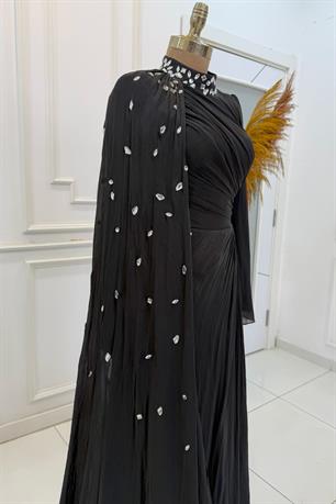 Mabel Tesettür Abiye Siyah