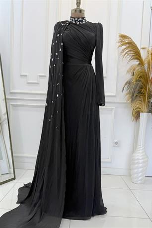 Mabel Tesettür Abiye Siyah