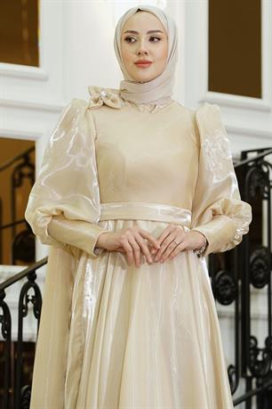 Maria Tesettür Abiye Bej