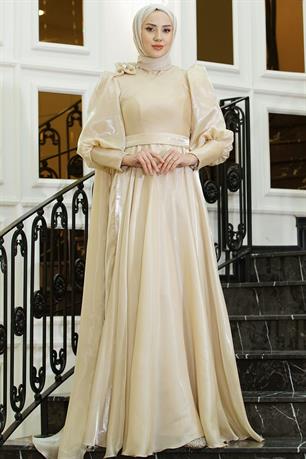 Maria Tesettür Abiye Bej