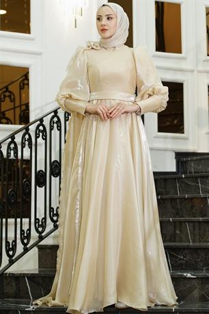 Maria Tesettür Abiye Bej