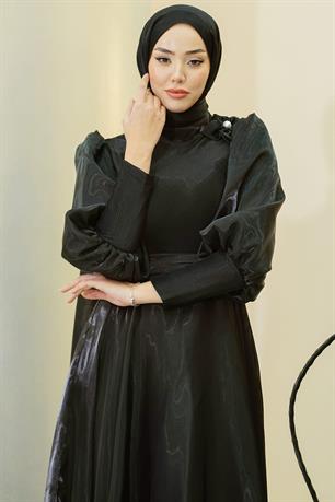 Maria Tesettür Abiye Siyah