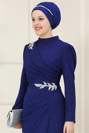 Masal Tesettür Abiye Saks