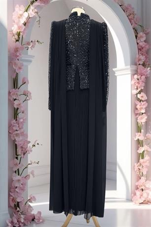 Masal Tesettür Abiye Siyah