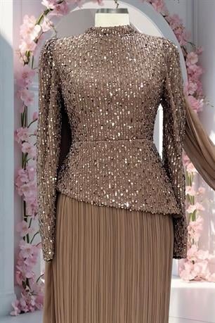 Masal Tesettür Abiye Vizon