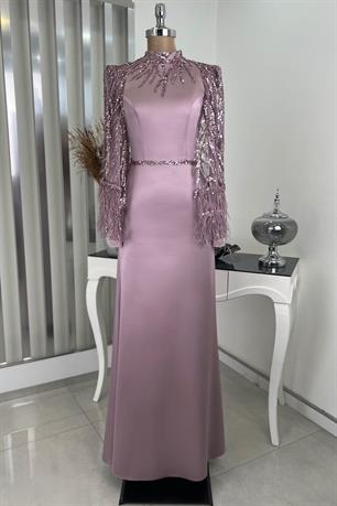 Matmazel Tesettür Abiye Lila