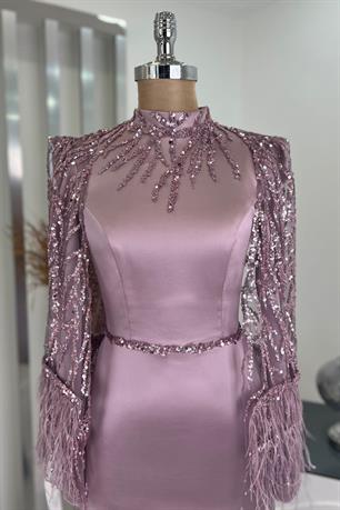 Matmazel Tesettür Abiye Lila