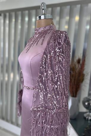 Matmazel Tesettür Abiye Lila