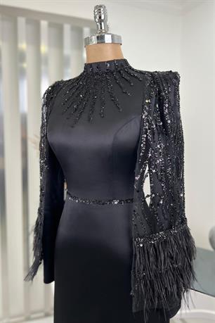 Matmazel Tesettür Abiye Siyah