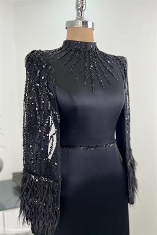 Matmazel Tesettür Abiye Siyah