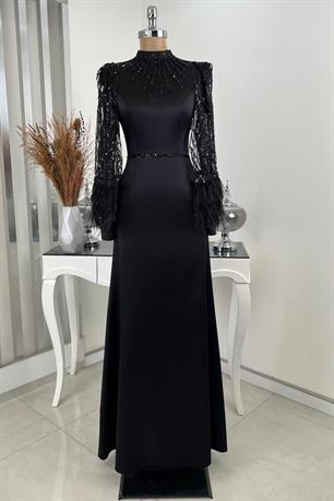 Matmazel Tesettür Abiye Siyah