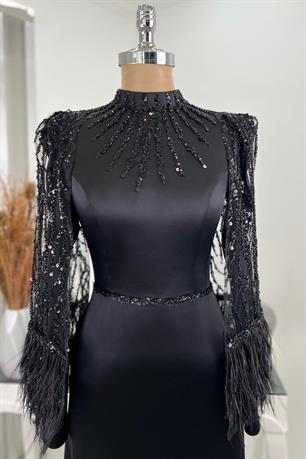 Matmazel Tesettür Abiye Siyah