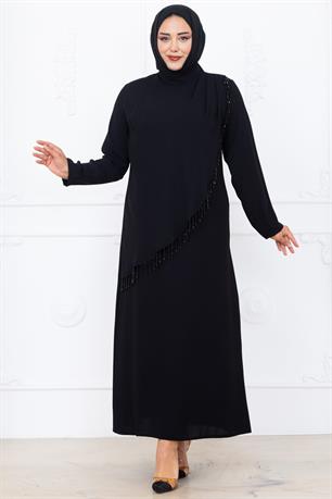 Melek Tesettür Abiye Siyah