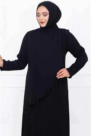 Melek Tesettür Abiye Siyah