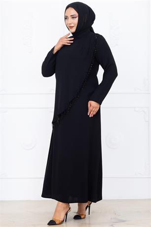 Melek Tesettür Abiye Siyah