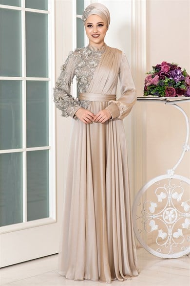 Melissa Tesettür Abiye Gold