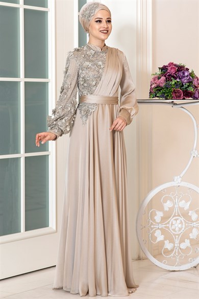 Melissa Tesettür Abiye Gold