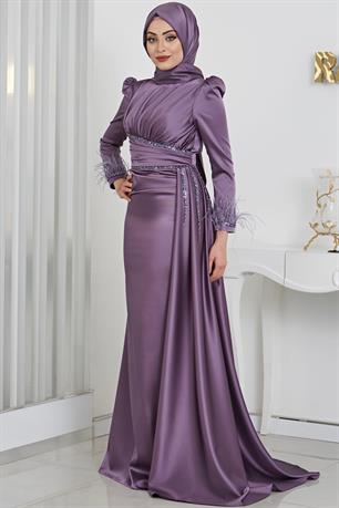 Merinette Tesettür Abiye Lavanta