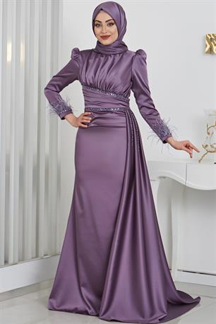 Merinette Tesettür Abiye Lavanta