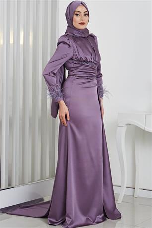 Merinette Tesettür Abiye Lavanta