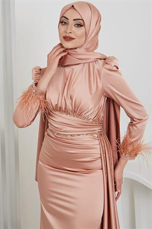 Merinette Tesettür Abiye Rose