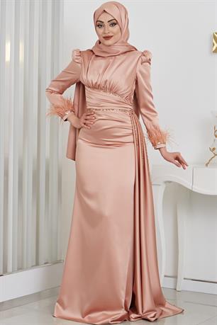 Merinette Tesettür Abiye Rose