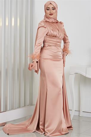 Merinette Tesettür Abiye Rose