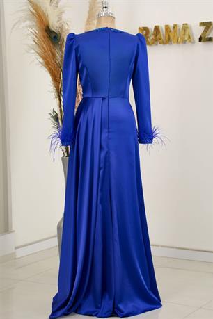 Merinette Tesettür Abiye Saks