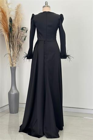 Merinette Tesettür Abiye Siyah